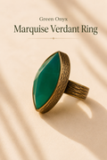 Green Onyx Marquise Verdant Ring