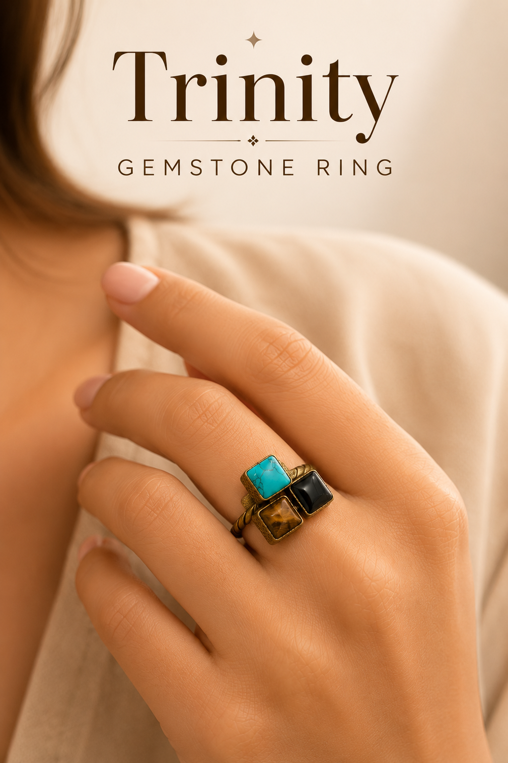 Trinity Gemstone Ring