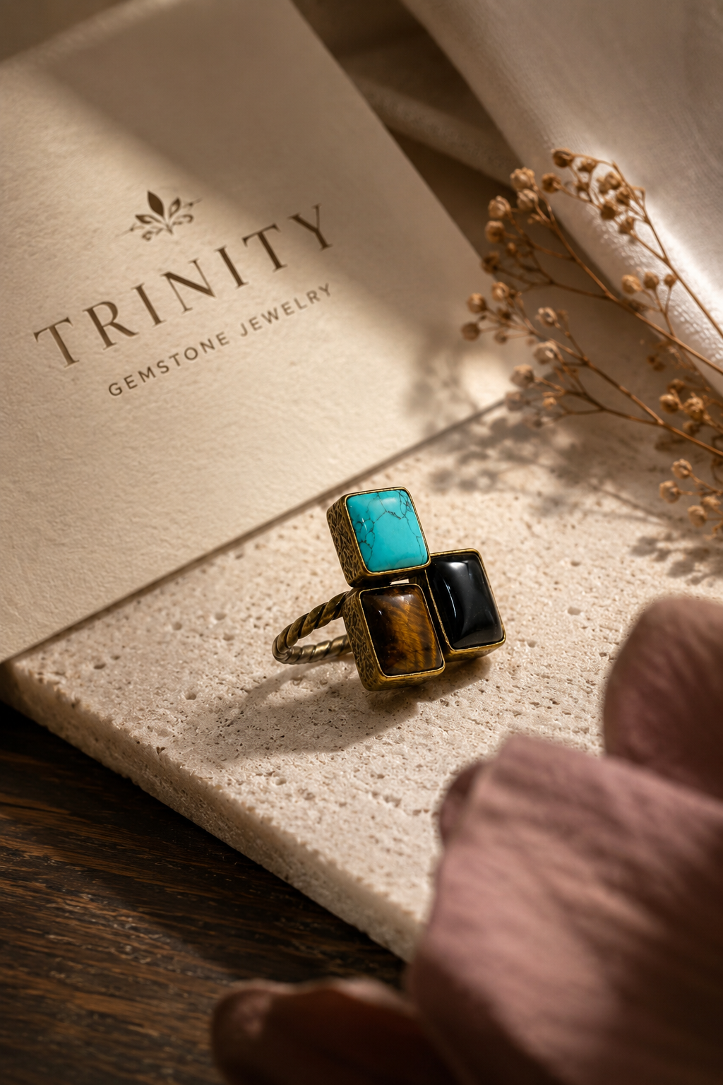 Trinity Gemstone Ring
