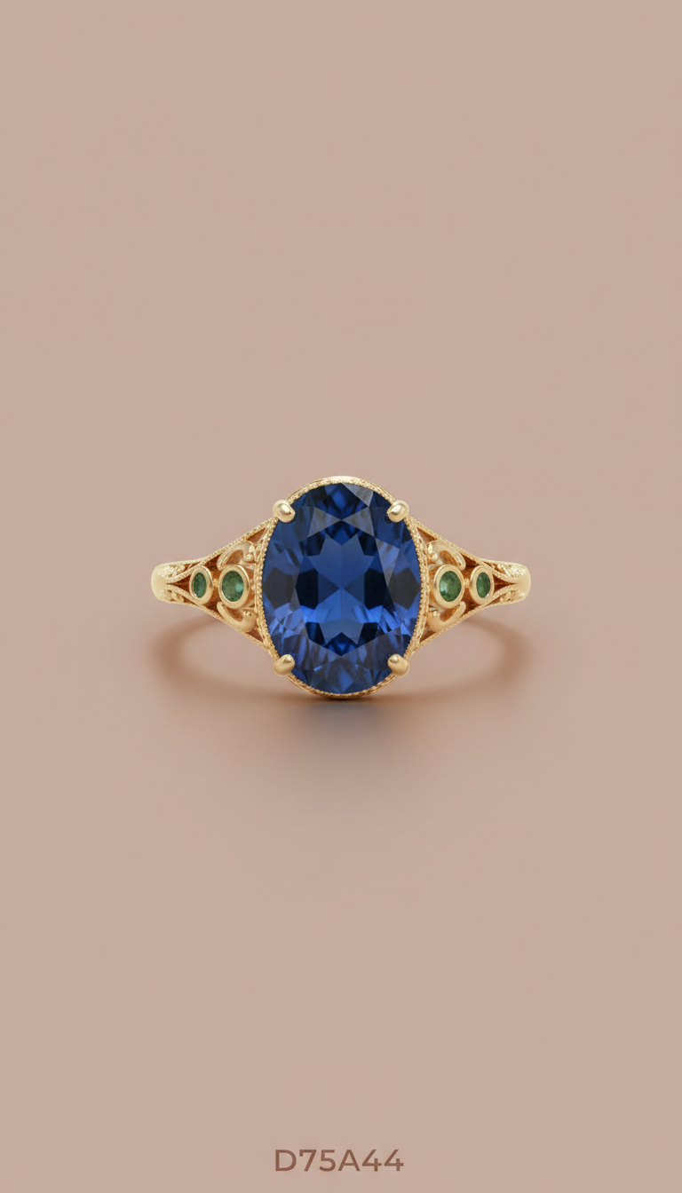 Emerald Cut Sapphire Ring